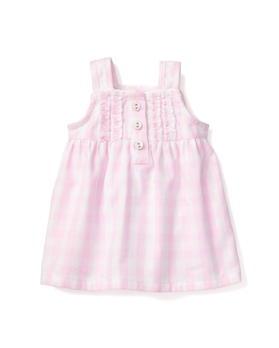 Enfants Petite Plume Pantoufles Et Accessoires | Chemise De Nuit De Poupee En Serge Pour Enfants En Vichy Rose