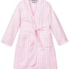 Enfants Petite Plume Peignoirs | Robe En Serge Pour Enfants En Vichy Rose