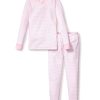 Enfants Petite Plume Pyjamas | Ensemble De Pyjama Ajuste Pima Pour Enfant A Rayures Roses