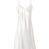 Femmes Petite Plume | Chemise De Nuit Cosette En Dentelle De Soie Pour Femmes En Blanc