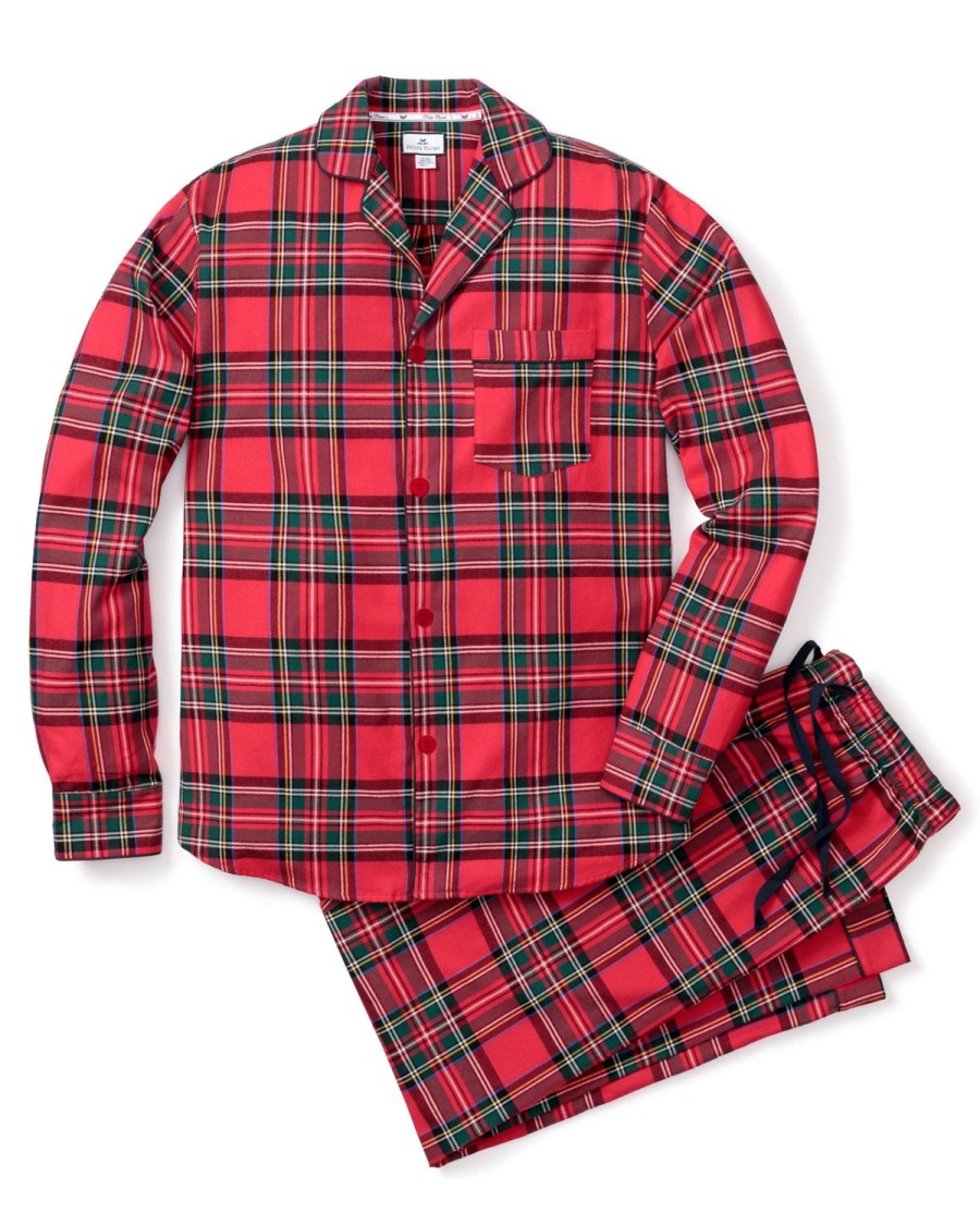 Hommes Petite Plume | Ensemble Pyjama Homme En Coton Brosse En Tartan Imperial