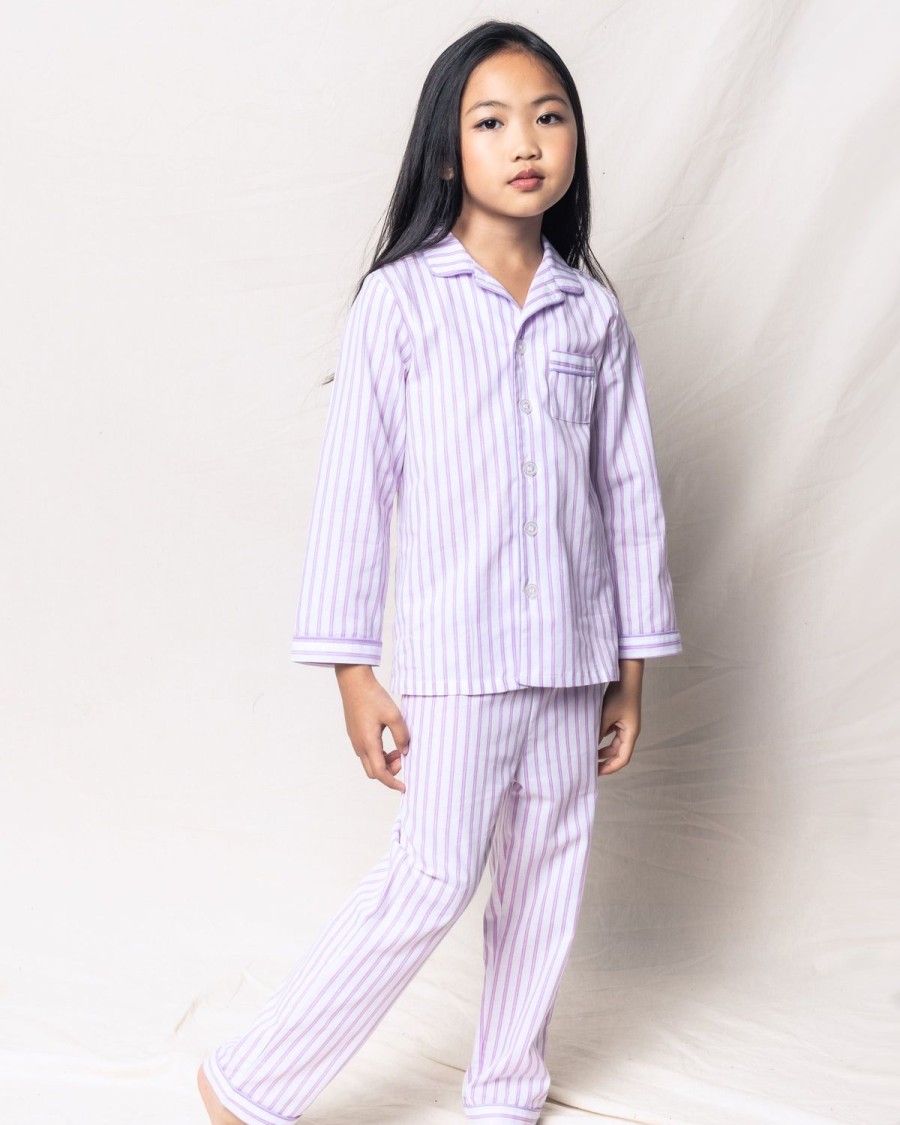 Enfants Petite Plume Pyjamas | Ensemble Pyjama En Serge Pour Enfant En Coutil Francais Lavande