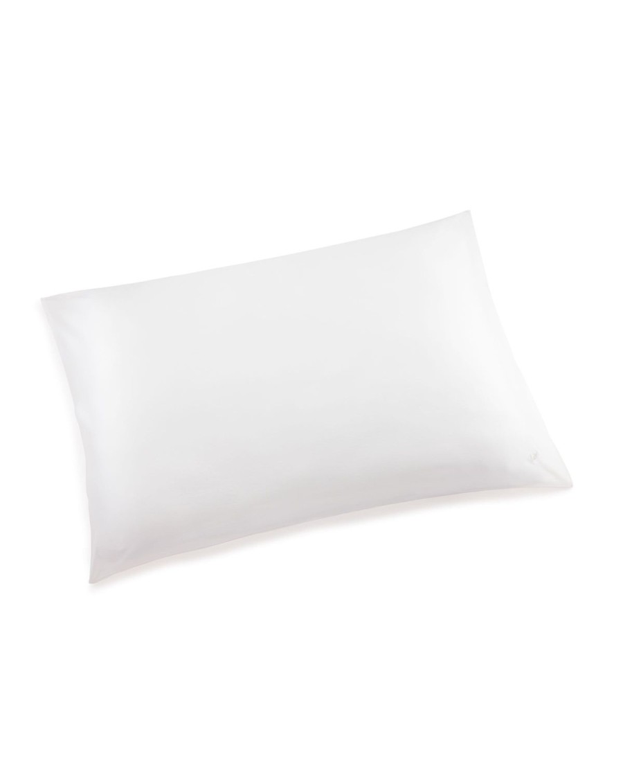 Maison Petite Plume Housses D'Oreiller | Housse De Coussin En Soie Blanche