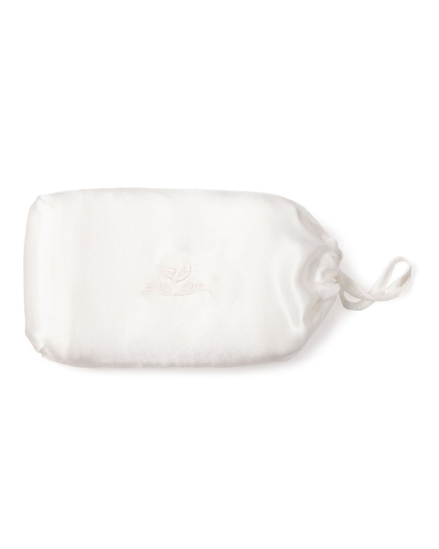 Maison Petite Plume Housses D'Oreiller | Housse De Coussin En Soie Blanche