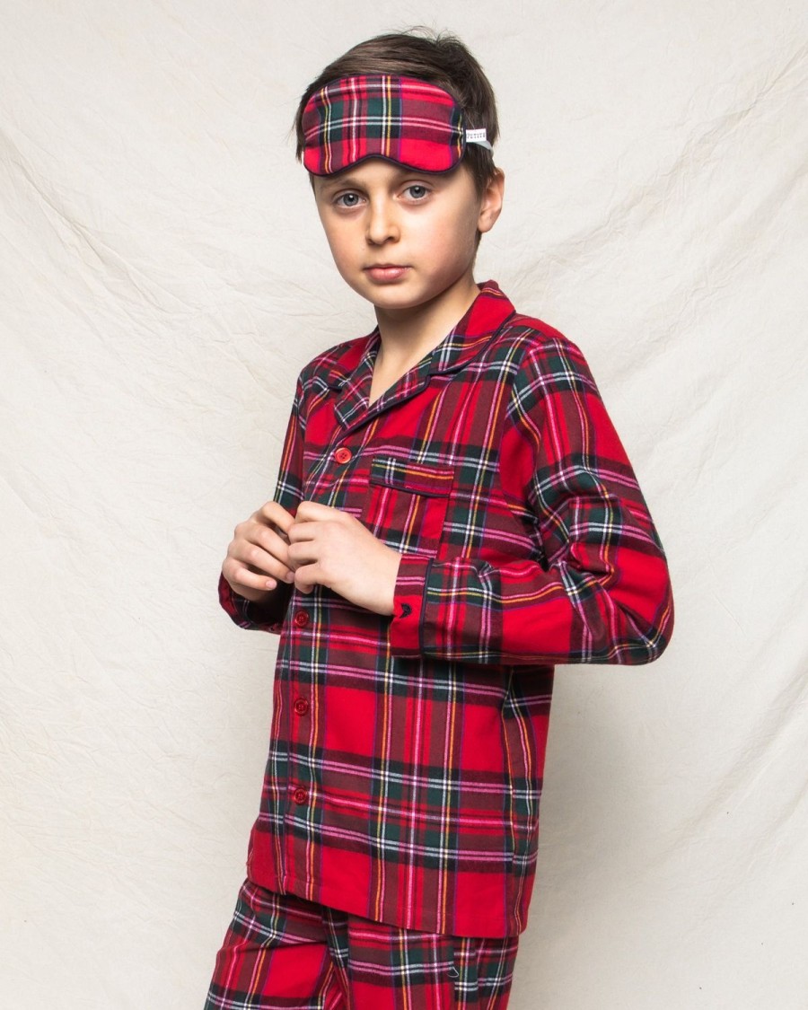 Enfants Petite Plume Pantoufles Et Accessoires | Masque De Sommeil Pour Enfant En Tartan Imperial