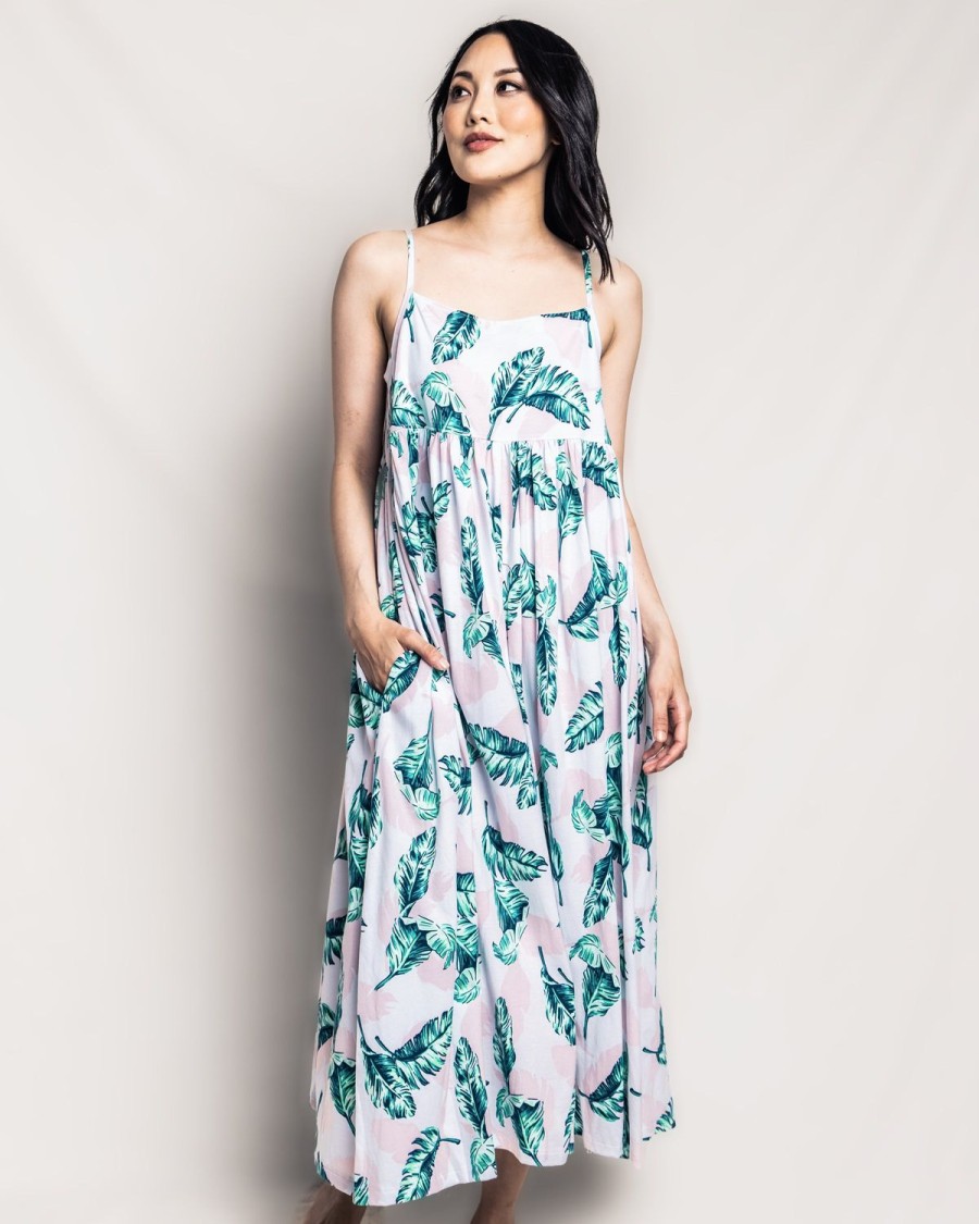 Femmes Petite Plume | Robe De Detente Pima Serene Pour Femmes, Palmiers De Saint-Tropez