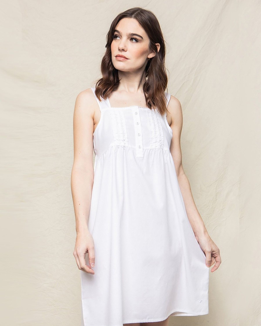 Femmes Petite Plume | Chemise De Nuit Charlotte Blanche Pour Femme