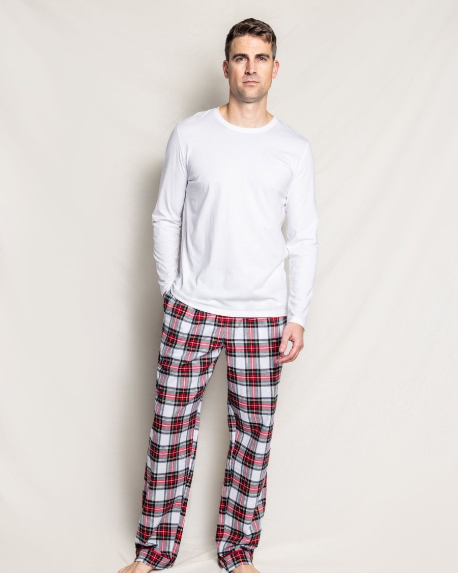 Hommes Petite Plume | Pantalon En Coton Brosse Pour Hommes En Tartan Balmoral