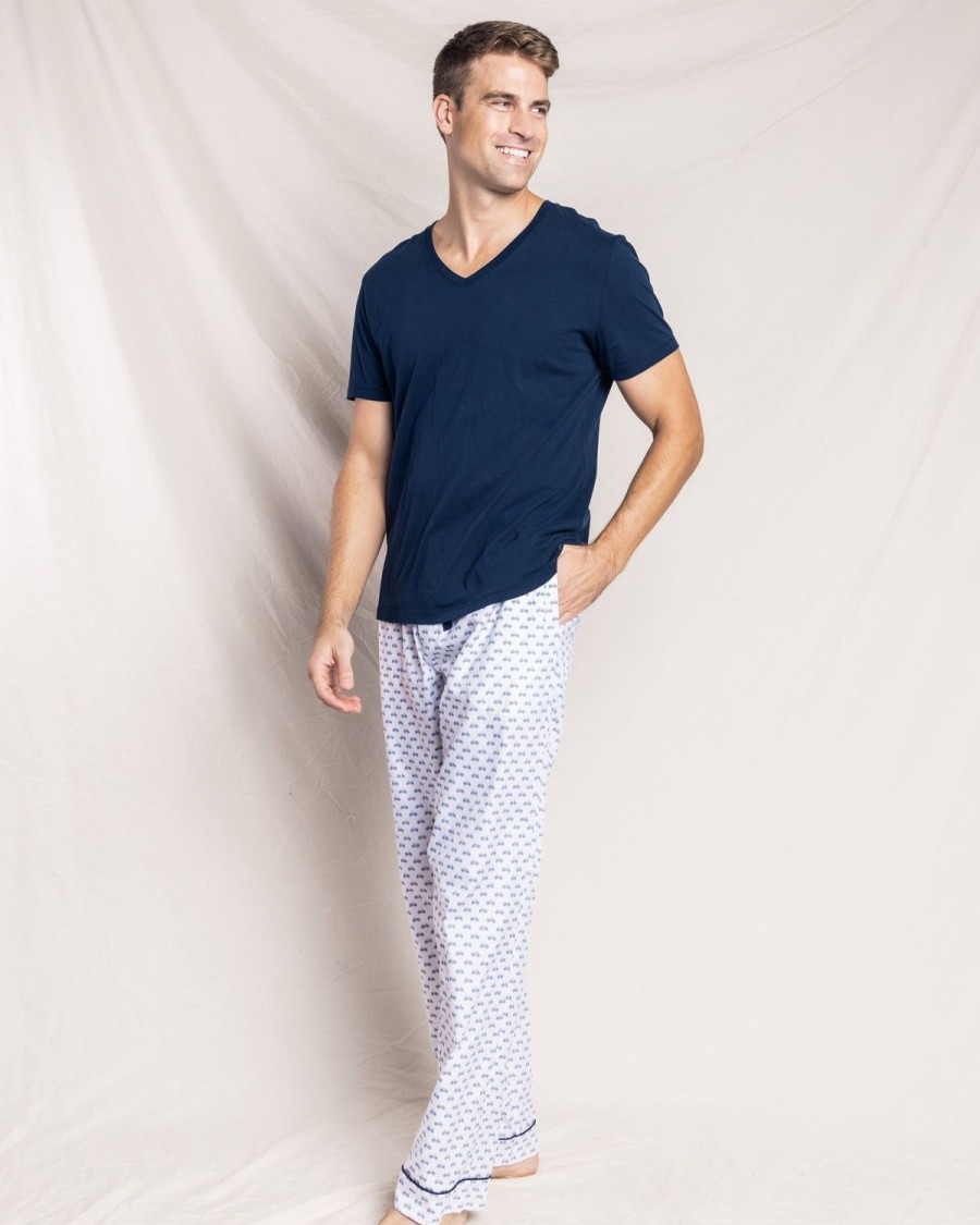 Hommes Petite Plume | Pantalon De Pyjama En Serge Pour Hommes En Bicyclette