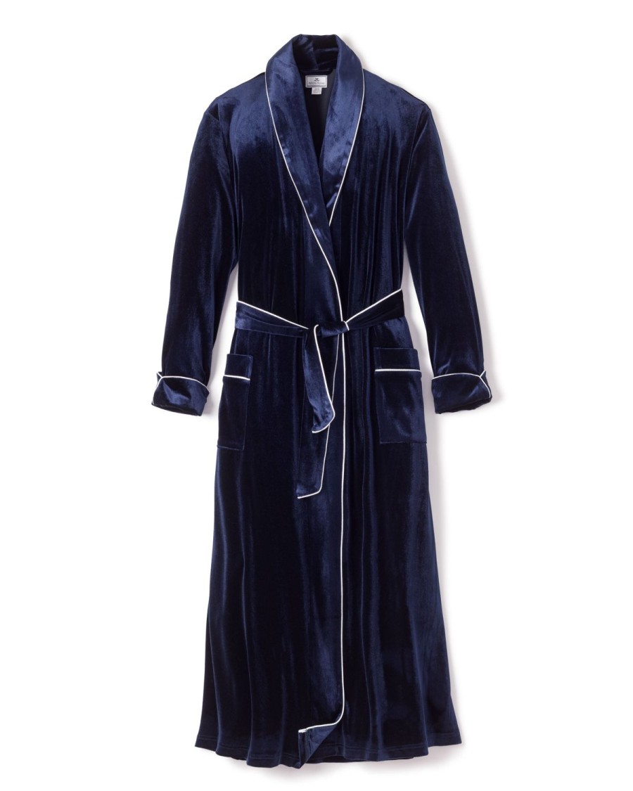 Femmes Petite Plume | Robe En Velours Pour Femmes En Bleu Marine