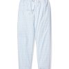 Hommes Petite Plume | Pantalon En Serge Pour Hommes En Vichy Bleu Clair