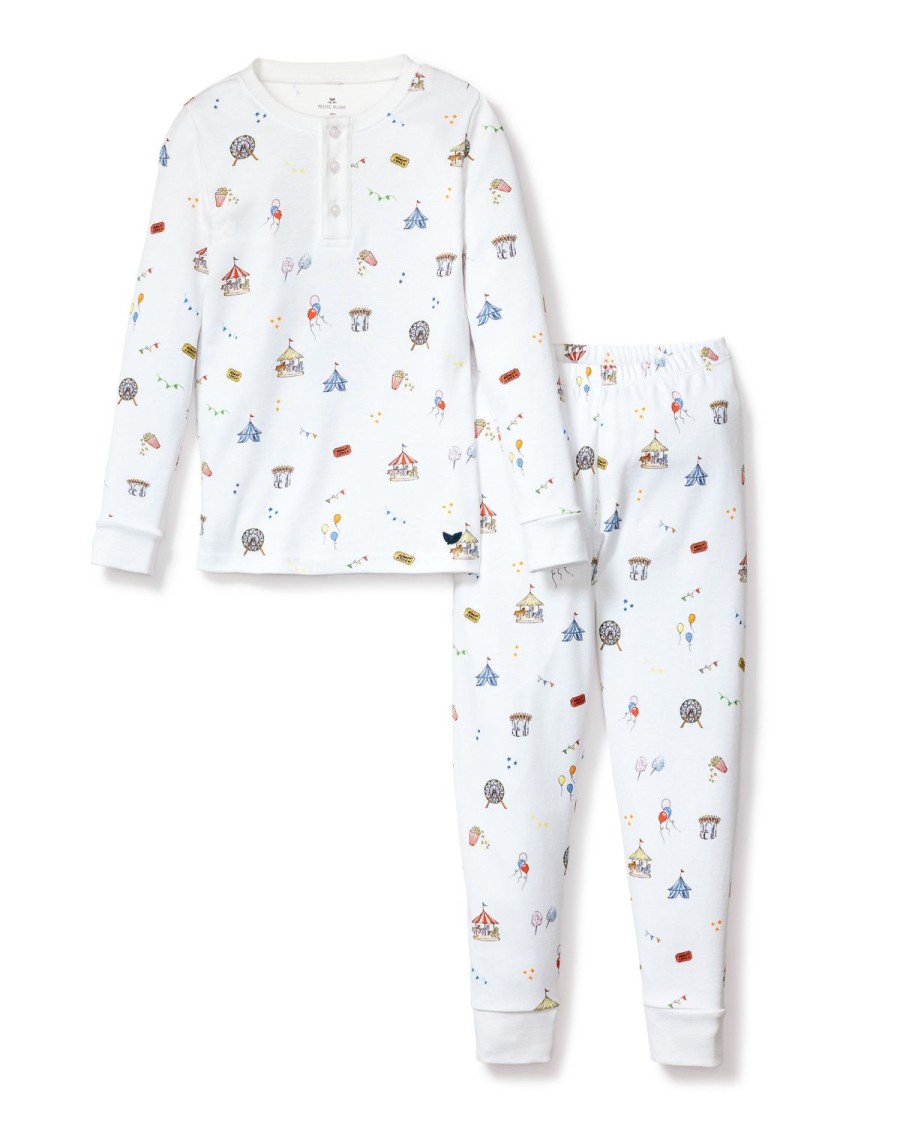 Enfants Petite Plume Pyjamas | Ensemble De Pyjama Ajuste Pima Pour Enfants Dans Des Souvenirs De Carnaval