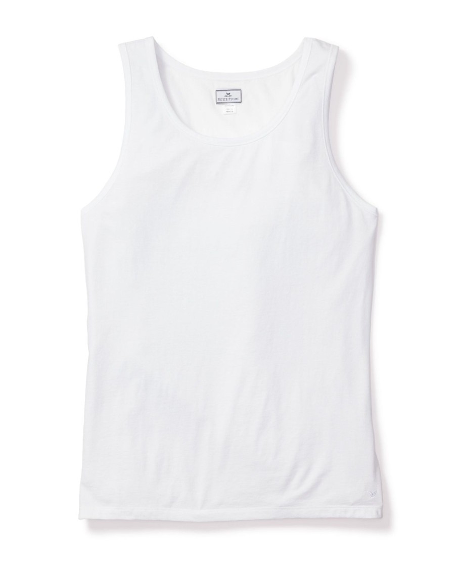 Hommes Petite Plume | Debardeur Pima Pour Hommes En Blanc