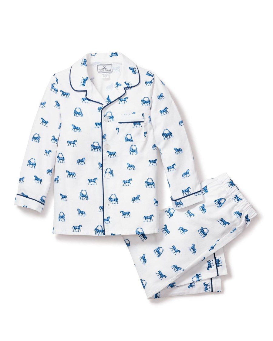 Enfants Petite Plume Pyjamas | Ensemble Pyjama En Serge Pour Enfants Dans L'Equitation