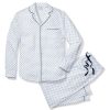 Hommes Petite Plume | Ensemble Pyjama En Serge Pour Hommes En Bicyclette