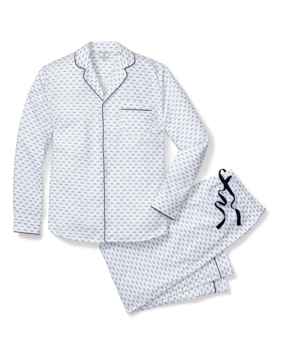 Hommes Petite Plume | Ensemble Pyjama En Serge Pour Hommes En Bicyclette