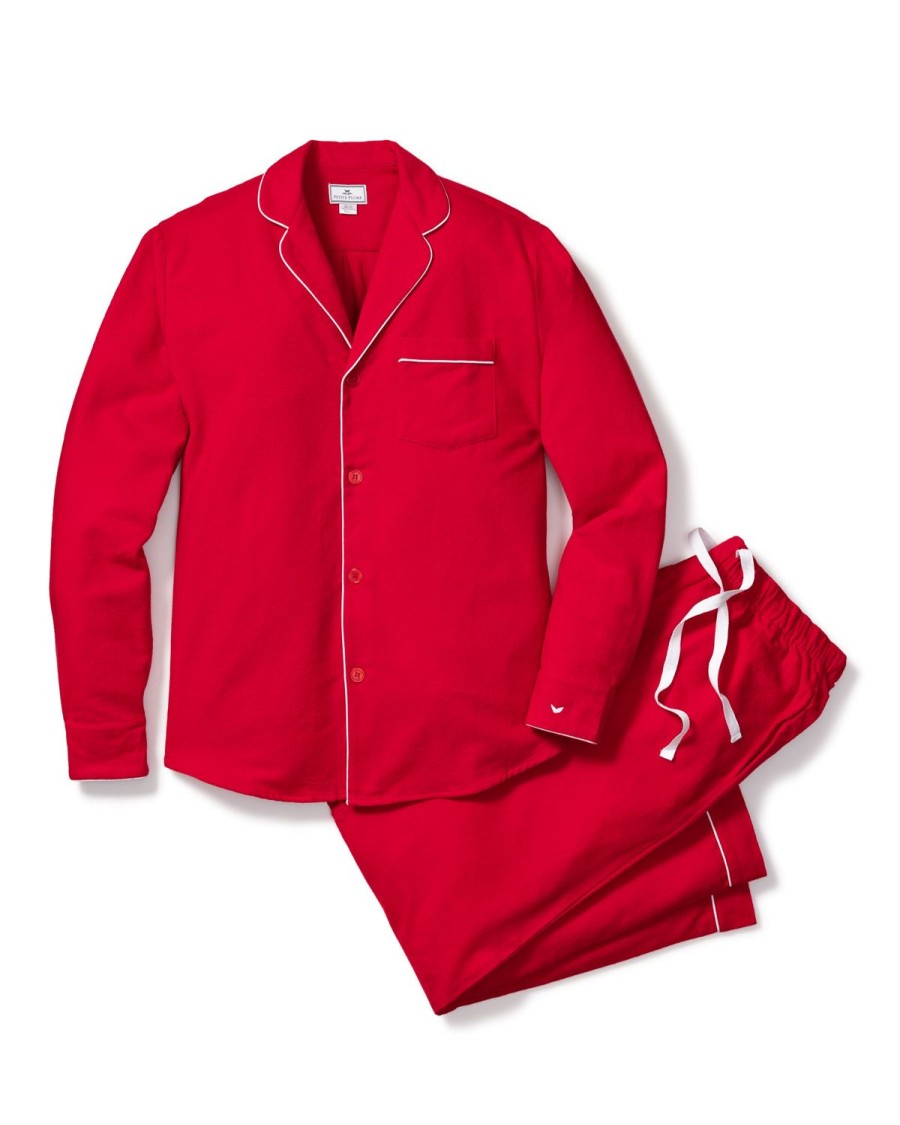 Hommes Petite Plume | Ensemble Pyjama En Flanelle Pour Hommes En Rouge