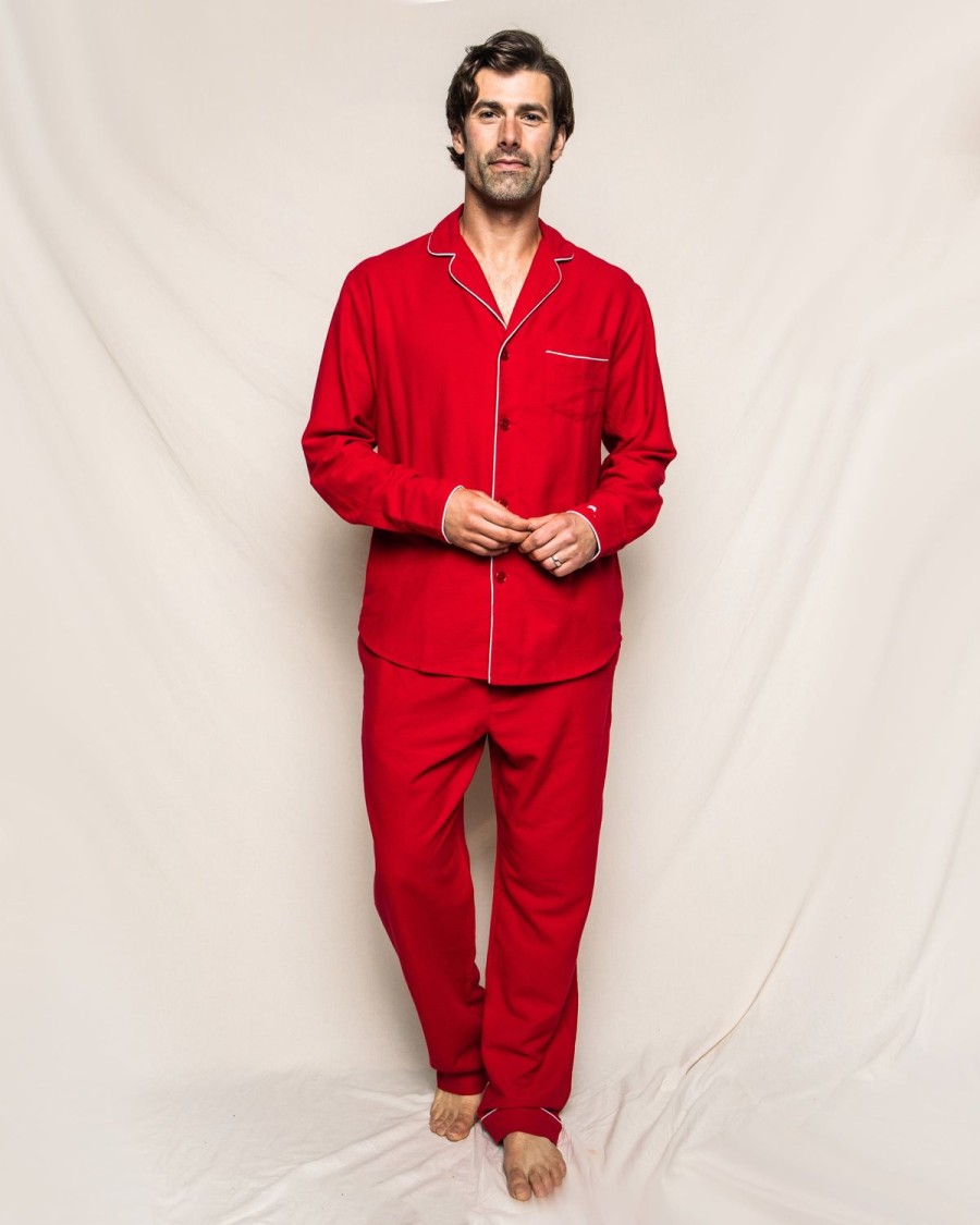 Hommes Petite Plume | Ensemble Pyjama En Flanelle Pour Hommes En Rouge