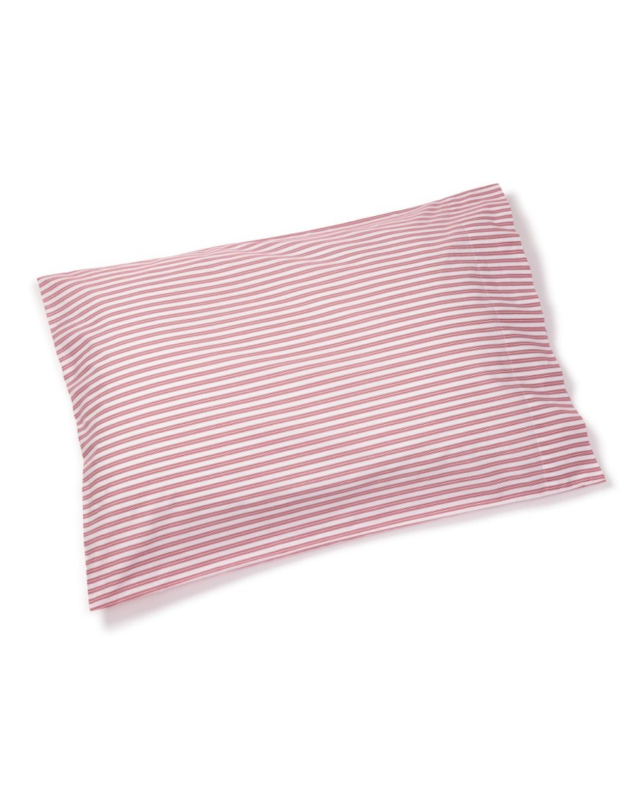 Maison Petite Plume Feuilles | Draps De Lit A Coutil Luxe Premium En Coton Rouge Antique