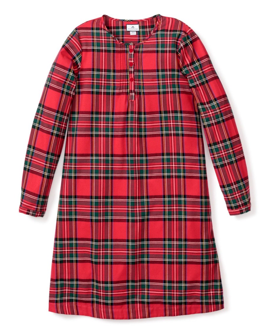 Femmes Petite Plume | Chemise De Nuit Beatrice En Coton Brosse Pour Femme En Tartan Imperial