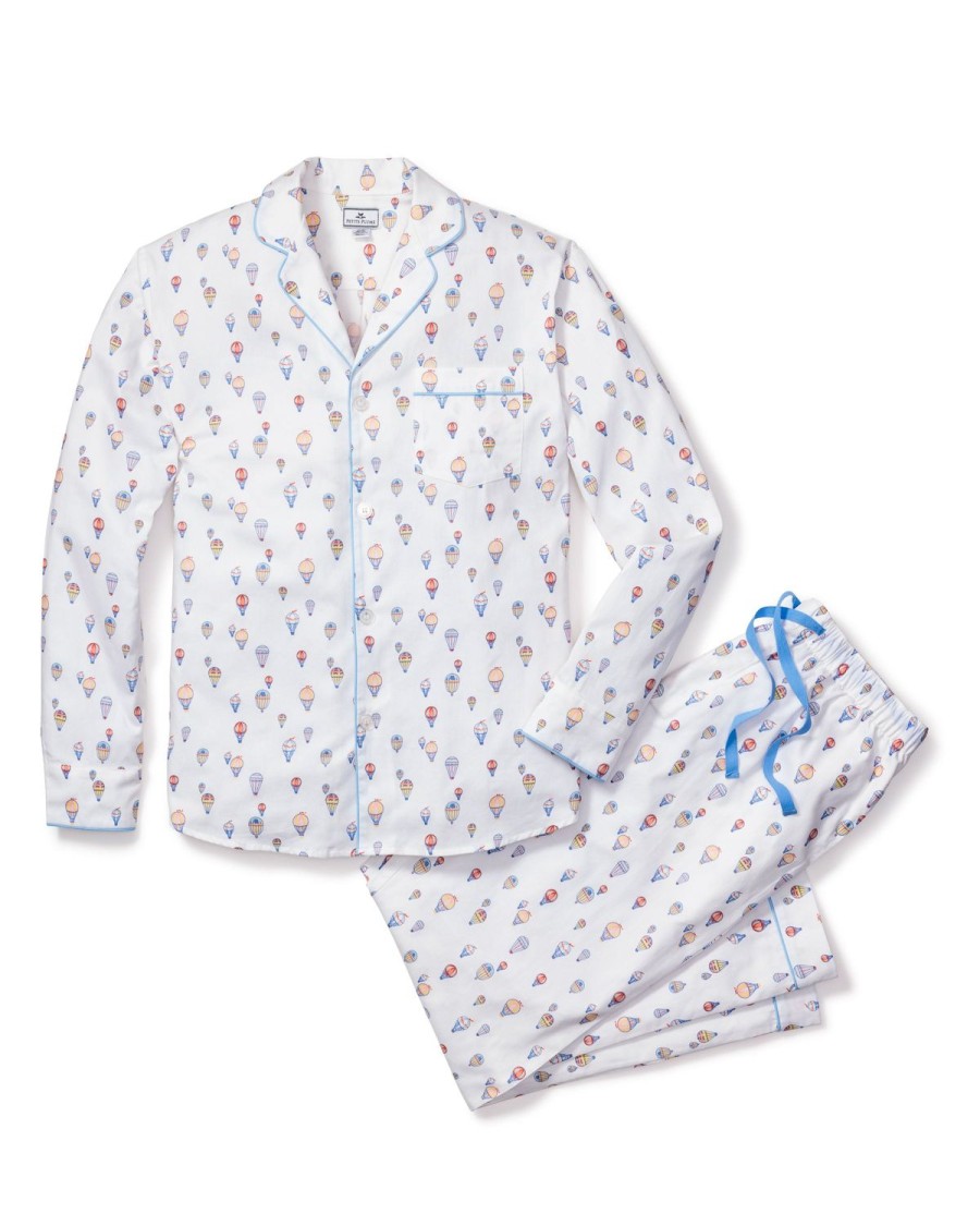 Hommes Petite Plume | Ensemble Pyjama En Serge Pour Hommes En Bon Voyage