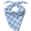 Maison Petite Plume | Bandana En Serge Pour Chien En Tartan Marin