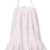 Enfants Petite Plume Chemises De Nuit | Chemise De Nuit Lily En Serge Pour Fille A Fleurs Du Dorset