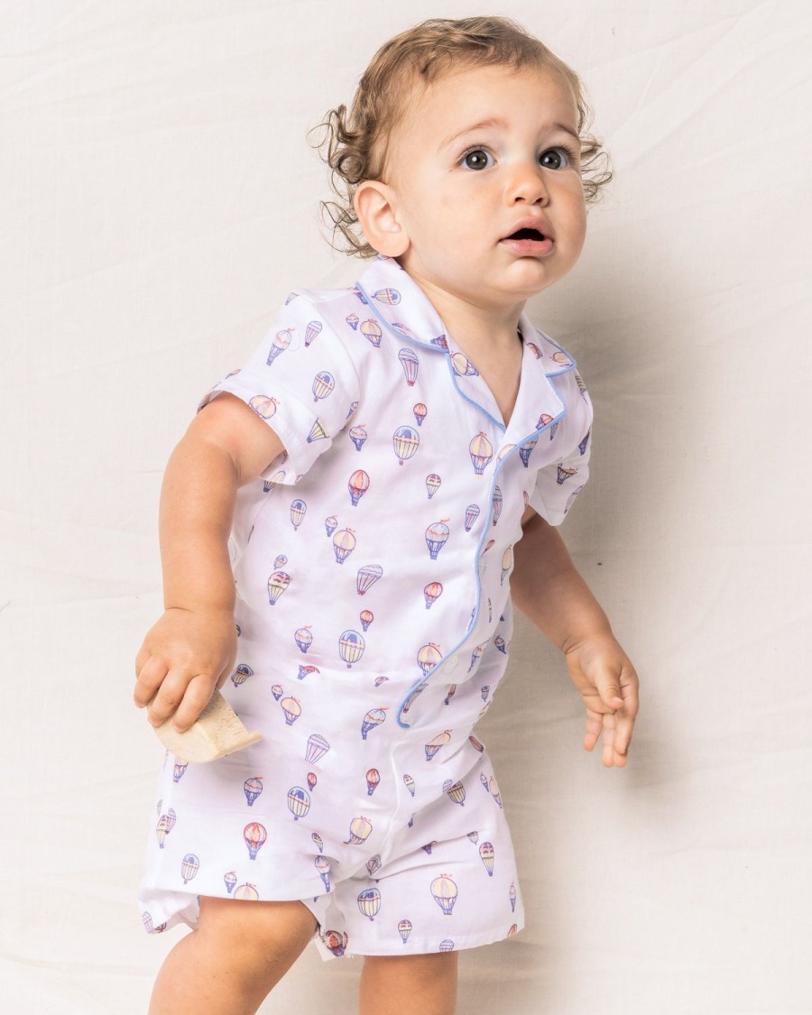 Enfants Petite Plume Barboteuse | Barboteuse D'Ete En Serge Pour Bebe En Bon Voyage