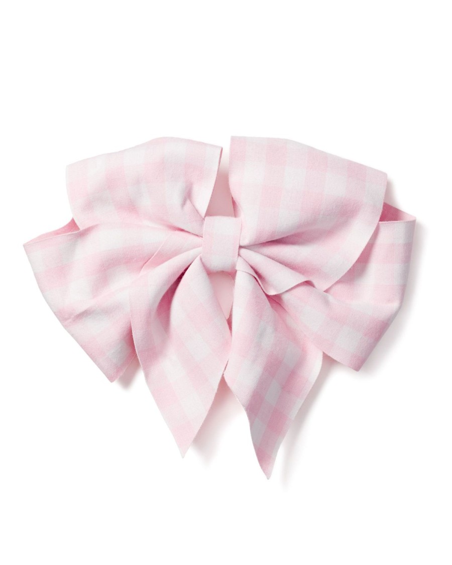 Enfants Petite Plume Accessoires | Noeuds Pour Cheveux En Serge Pour Fille En Vichy Rose