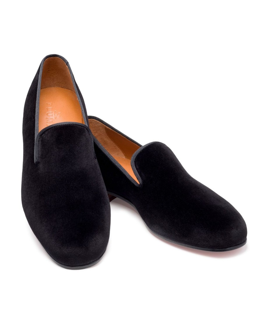 Hommes Petite Plume | Mocassin Hamptons Pour Hommes En Noir