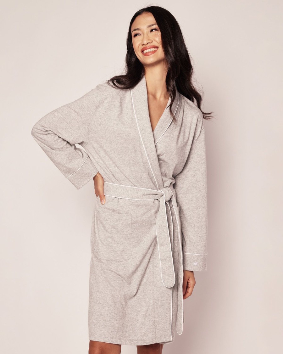 Femmes Petite Plume | Robe Pima Pour Femmes En Gris Chine Clair