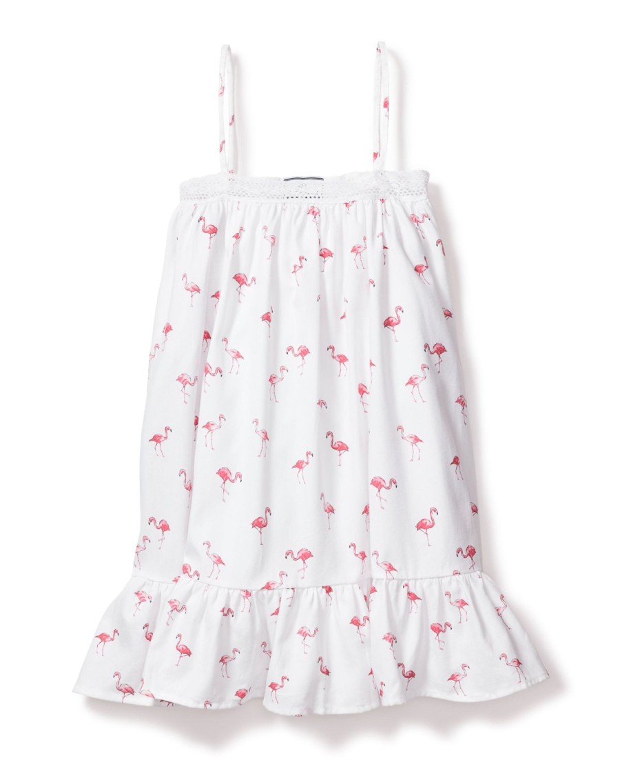 Enfants Petite Plume Chemises De Nuit | Chemise De Nuit Lily En Serge Pour Fille En Flamants Roses