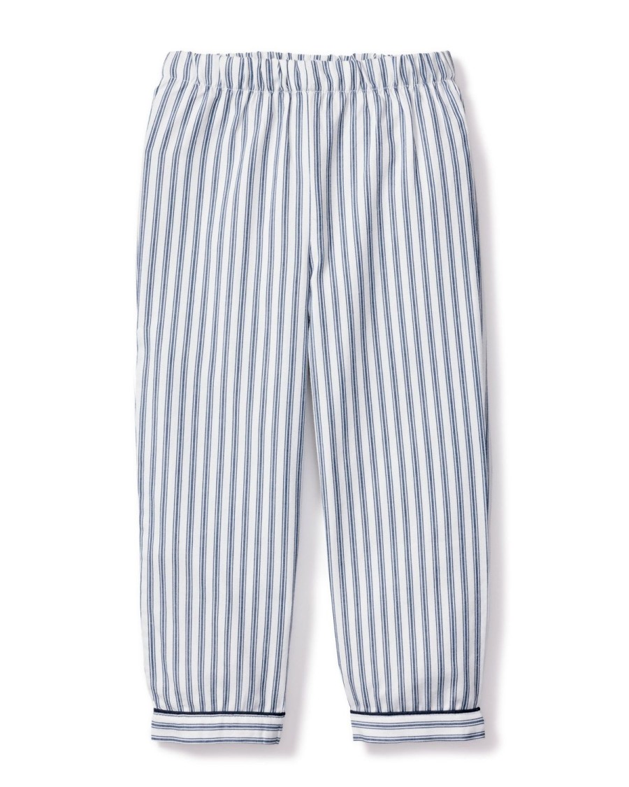 Enfants Petite Plume Pyjamas | Pantalon De Pyjama Serge Enfant Marine Coutil Francais