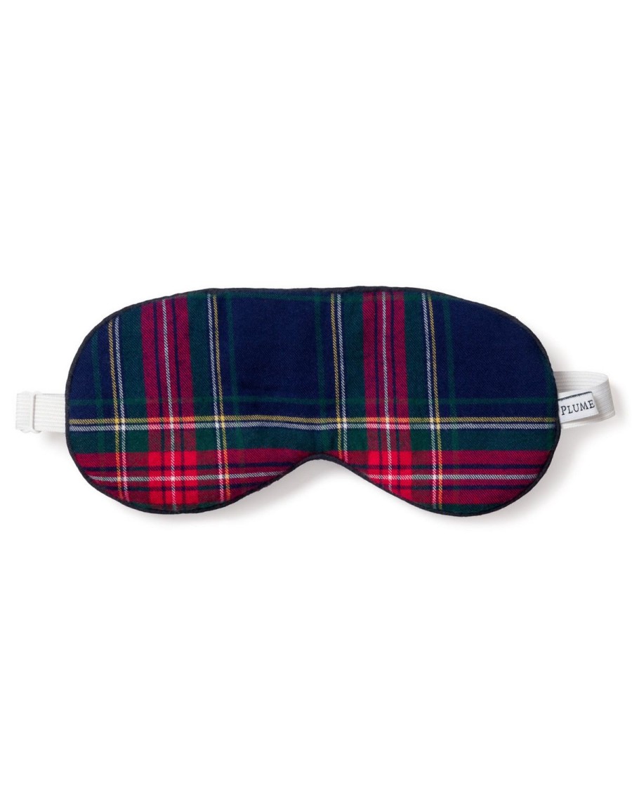 Hommes Petite Plume | Masque De Sommeil En Coton Brosse Pour Adulte En Tartan Windsor