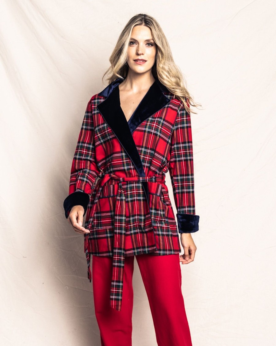 Femmes Petite Plume | Robe Courte Pour Femme Avec Bordure En Velours En Tartan Imperial