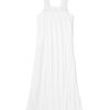 Femmes Petite Plume | Chemise De Nuit Pima Camille Pour Femmes En Blanc