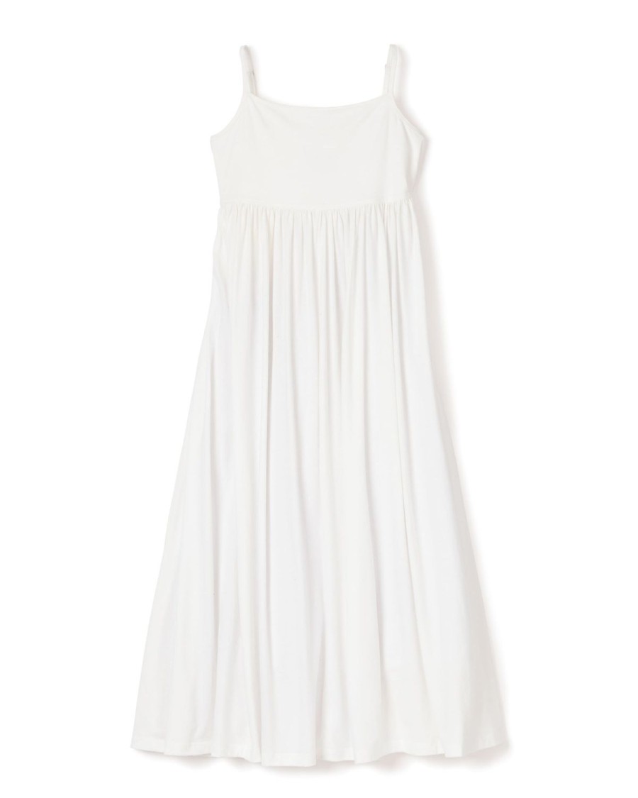 Femmes Petite Plume | Robe De Detente Pima Serene Pour Femmes En Blanc