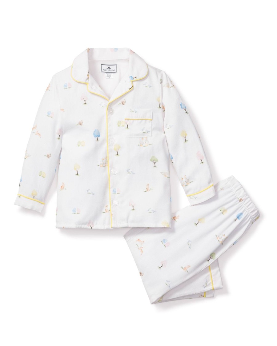 Enfants Petite Plume Pyjamas | Ensemble Pyjama En Serge Pour Enfants Dans Les Jardins De Paques