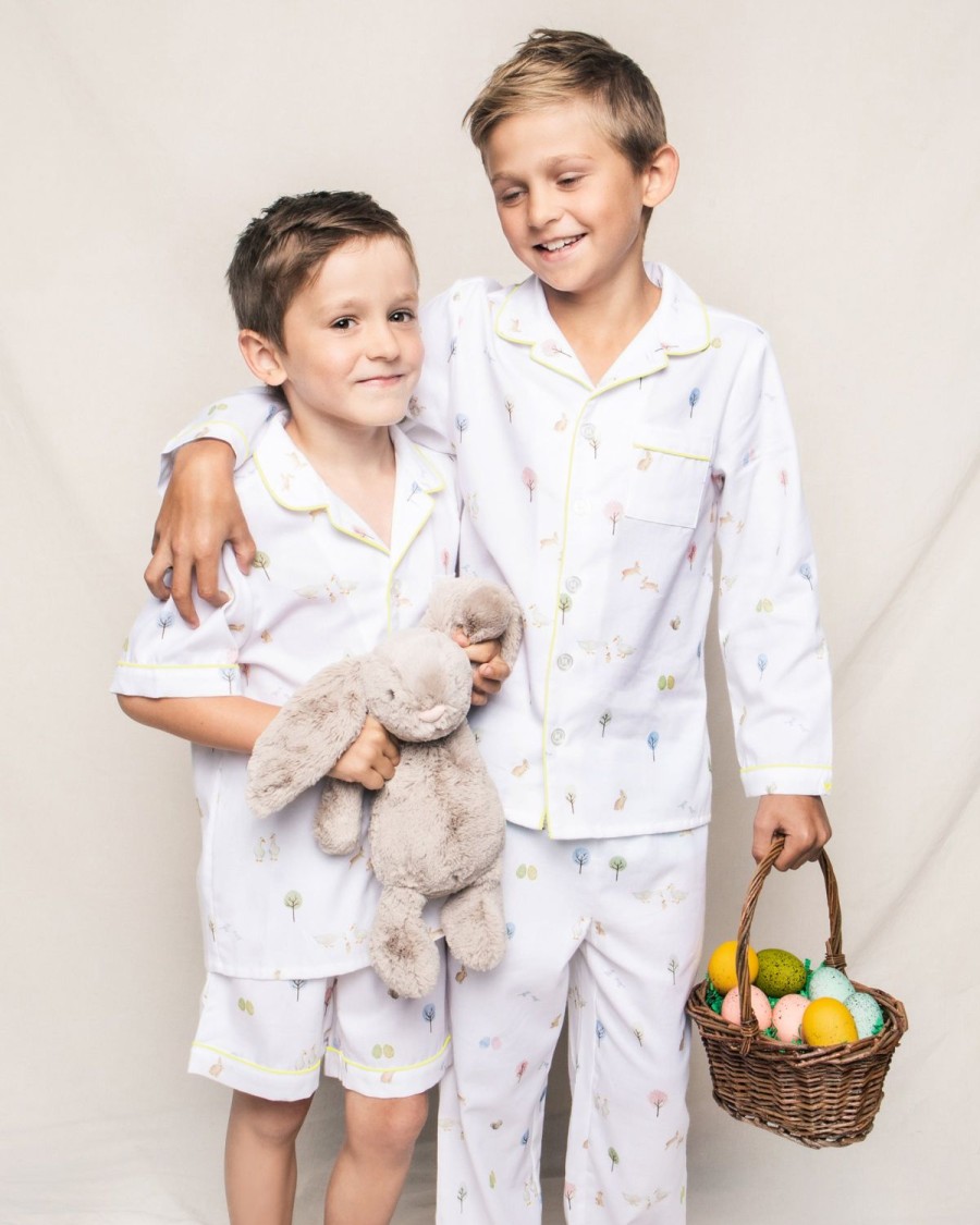 Enfants Petite Plume Pyjamas | Ensemble Pyjama En Serge Pour Enfants Dans Les Jardins De Paques