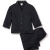 Femmes Petite Plume | Ensemble De Pyjama A Jambes Larges Pima Pour Femme En Noir