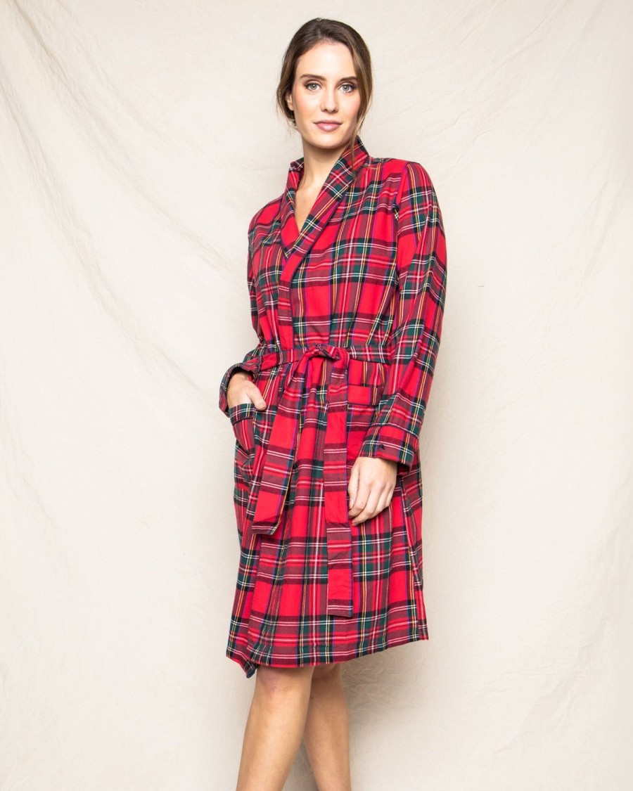 Femmes Petite Plume | Robe En Coton Brosse Pour Femmes En Tartan Imperial