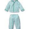 Enfants Petite Plume Pyjamas De Poupee Assortis | Pyjama De Poupee En Serge Pour Enfant En Coutil Emeraude