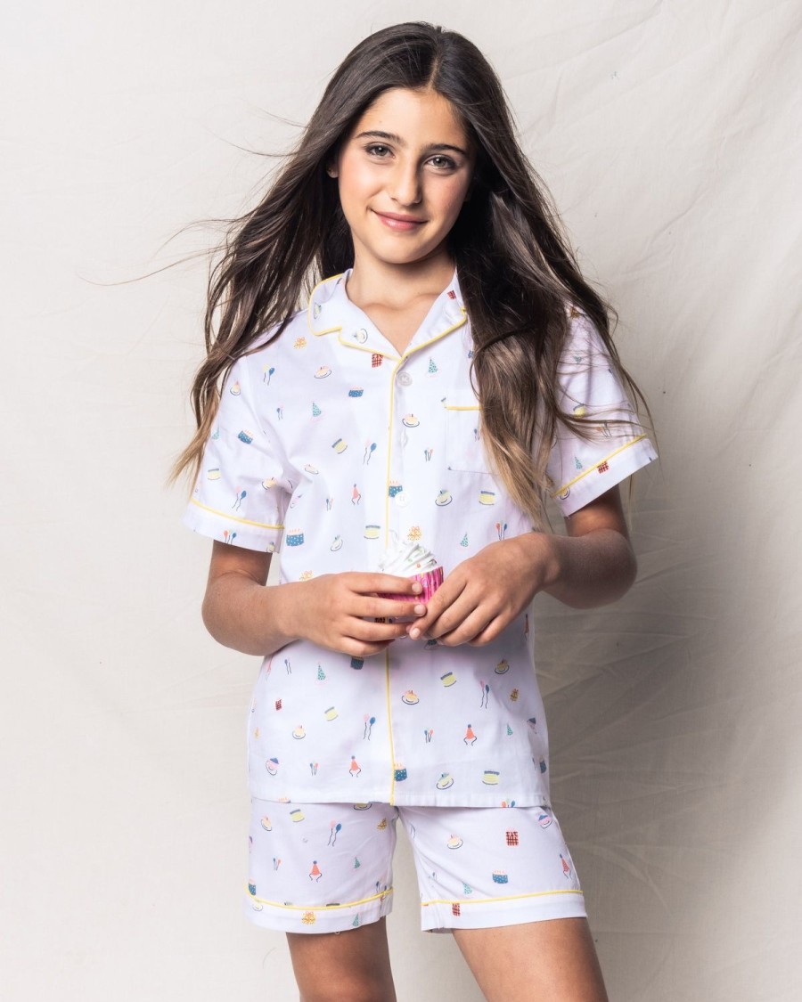 Enfants Petite Plume Pyjamas | Ensemble Short De Pyjama En Serge Pour Enfants Dans Les Souhaits D'Anniversaire