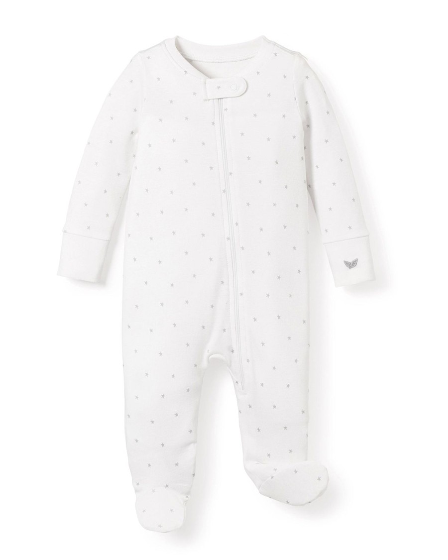 Enfants Petite Plume Barboteuse | Barboteuse Pima Snug Fit Pour Bebe En Etoiles Grises