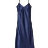 Femmes Petite Plume | Chemise De Nuit Cosette En Soie Pour Femme En Bleu Marine