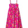 Enfants Petite Plume Vetements De Jour | Robe Sereine En Serge Pour Fille A Fleurs D'Ete