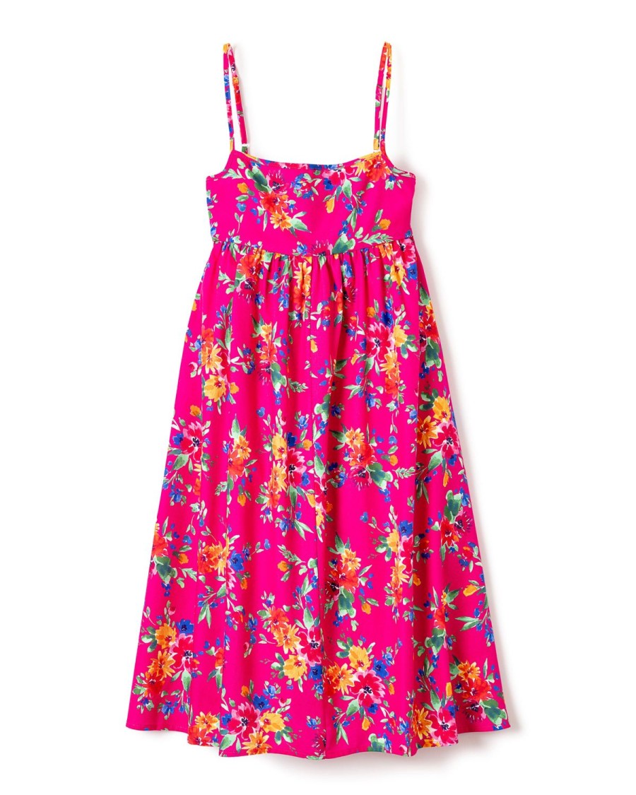 Enfants Petite Plume Vetements De Jour | Robe Sereine En Serge Pour Fille A Fleurs D'Ete