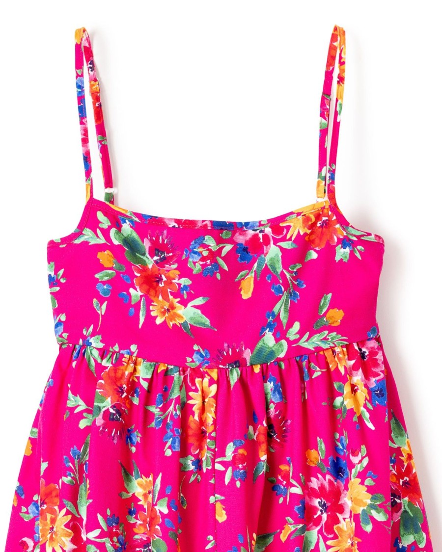 Enfants Petite Plume Vetements De Jour | Robe Sereine En Serge Pour Fille A Fleurs D'Ete