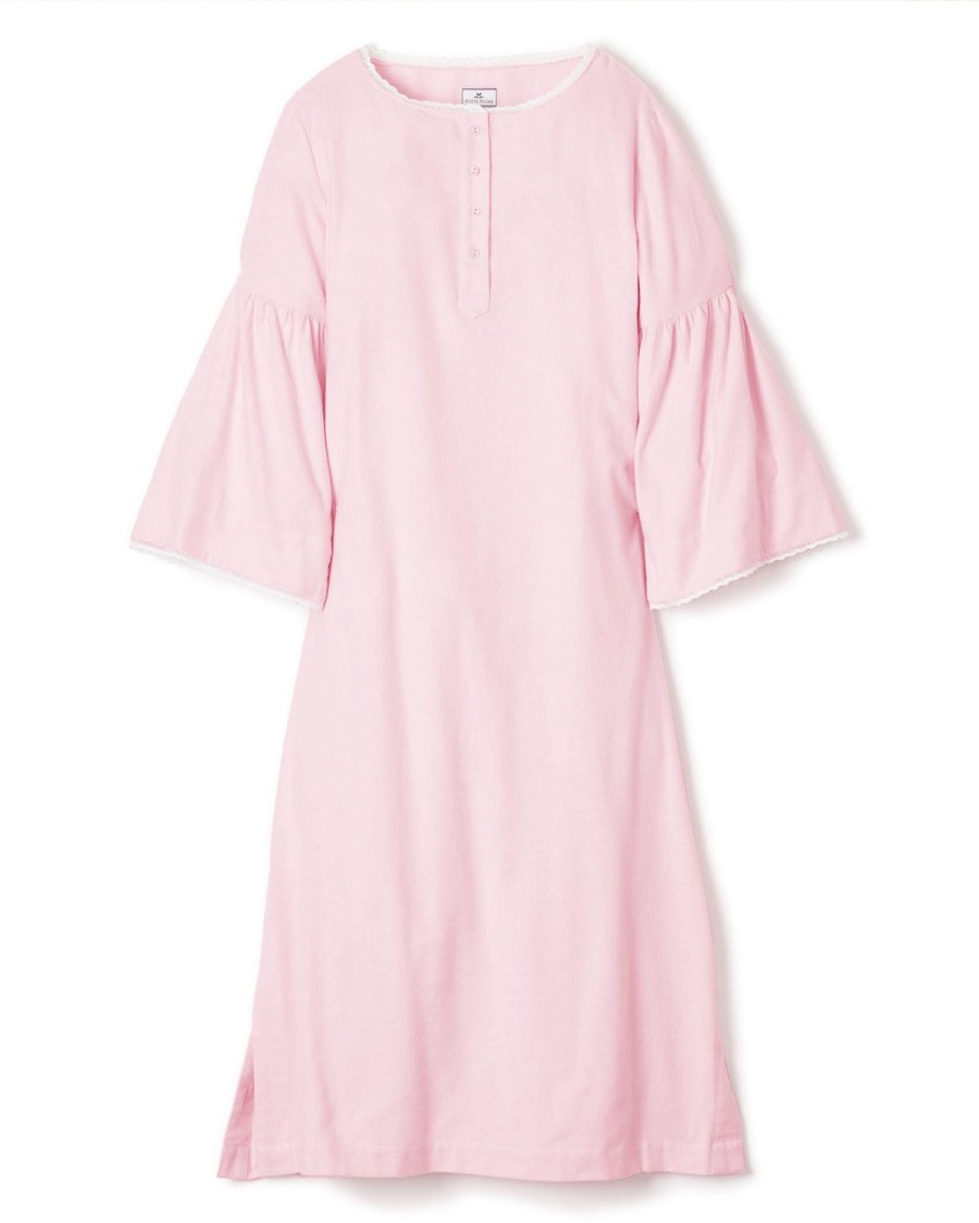 Femmes Petite Plume | Chemise De Nuit Seraphine En Flanelle Pour Femme En Rose