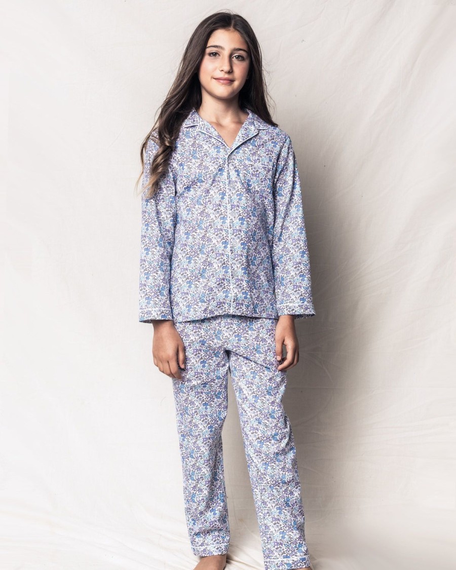 Enfants Petite Plume Pyjamas | Ensemble Pyjama En Serge Pour Enfant A Fleur D'Azur